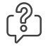 Speech bubble with question mark icon