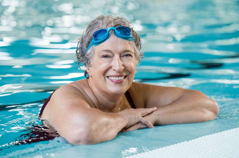 Elderly woman smiling